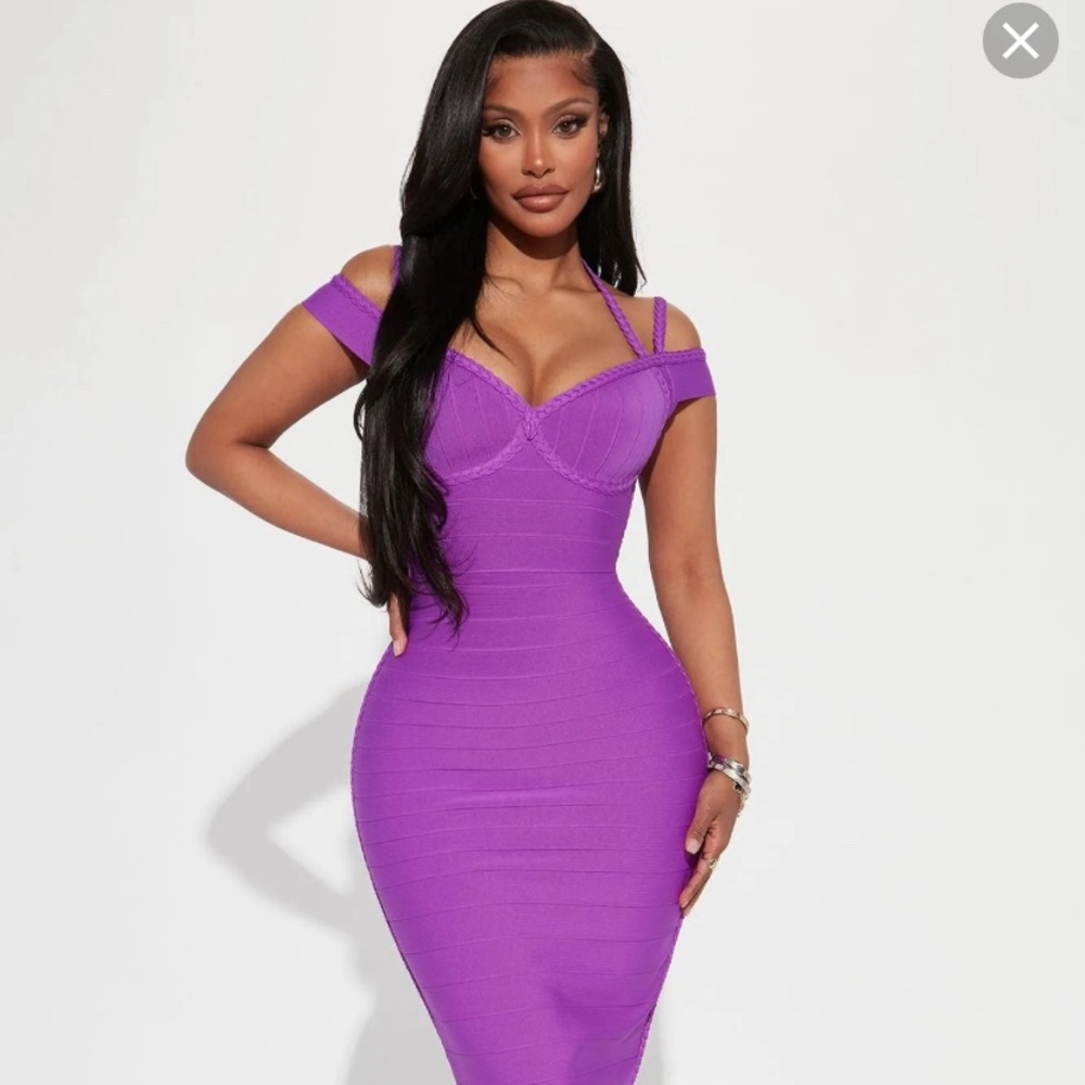 Fashion Nova Sarah Bandage Midi Dress NWT